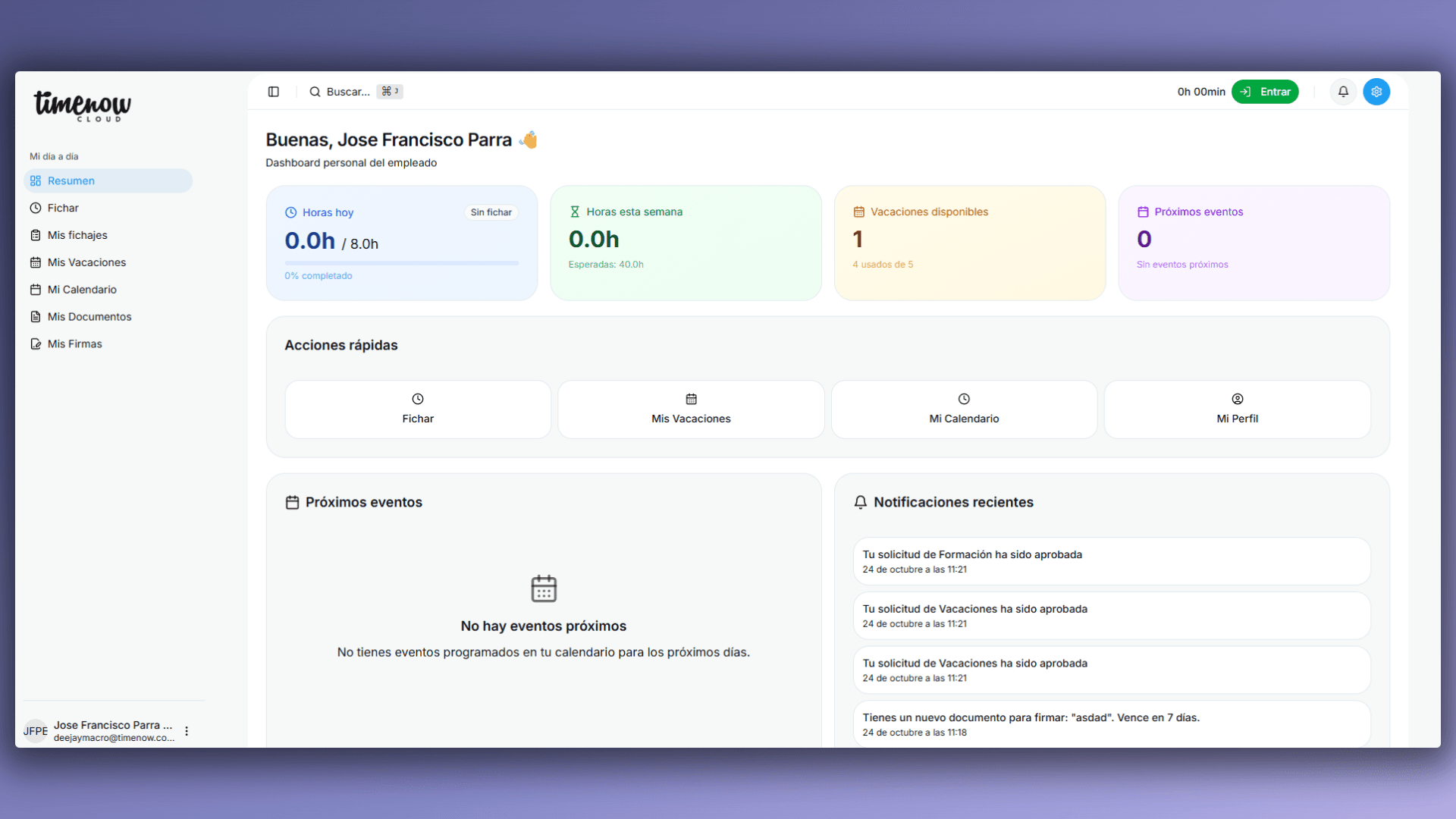 Organización y experiencia